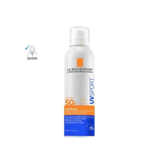 La Roche-Posay Anthelios UVSport Mist SPF 50+ Αόρατο Δροστιστικό Spray πολύ Υψηλής Αντηλιακής Προστασίας 200ml