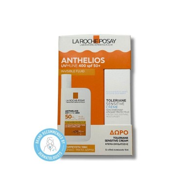 La Roche-Posay Promo Pack Anthelios UVMune 400 Invisible Fluid SPF50+ 50ml & Δώρο Toleriane Sensitive Cream 15ml