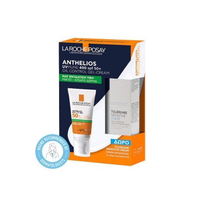 LA ROCHE POSAY - Promo Anthelios Uvmune 400 Oil Control Gel-Cream SPF50+ 50 ml + Δώρο Toleriane Sensitive Cream 15 ml