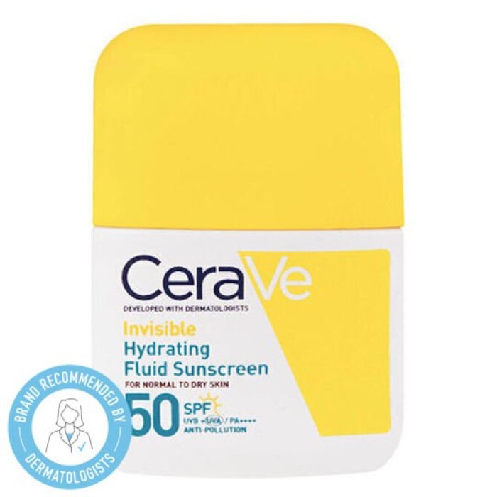 CeraVe Invisible Hydrating Fluid Sunscreen Αντηλιακό Προσώπου για Κανονική έως Ξηρή Επιδερμίδα SPF50, 50ml
