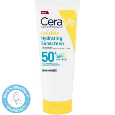 CeraVe Invisible Hydrating Sunscreen for Face & Body SPF50+, 75ml