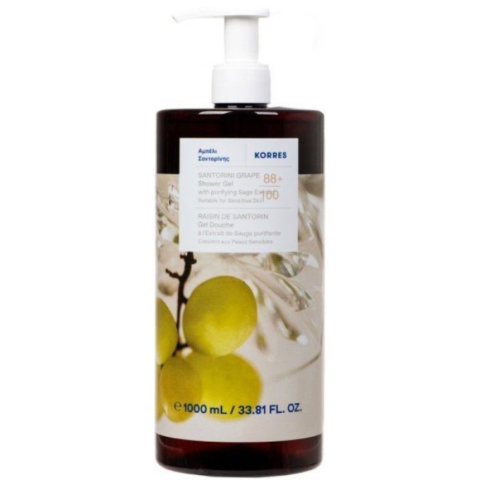 Korres Shower Gel Αφρόλουτρο Αμπέλι Σαντορίνης 1000ml