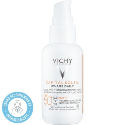Vichy Capital Soleil Uv-Age Daily Αντηλιακό Προσώπου Κατά της Φωτογήρανσης Με Medium Χρώμα SPF50+, 40ml