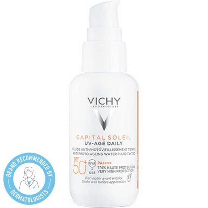 Vichy Capital Soleil Uv-Age Daily Αντηλιακό Προσώπου Κατά της Φωτογήρανσης Με Medium Χρώμα SPF50+, 40ml