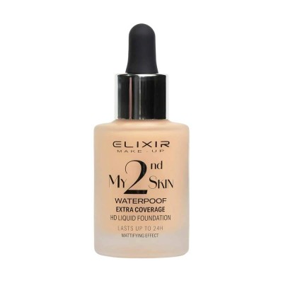 Elixir  My 2nd Skin Waterproof Foundation Υγρό Make up 30ml No 02 Honey Beige