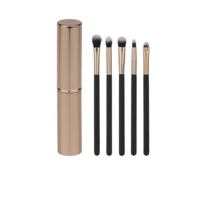 BeautyTime Σετ 5 Πινέλων Μακιγιάζ   και Μεταλλική Θήκη  Smokey Eye 