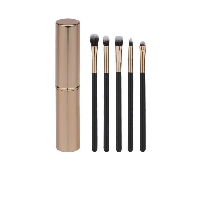 BeautyTime Σετ 5 Πινέλων Μακιγιάζ   και Μεταλλική Θήκη  Smokey Eye 