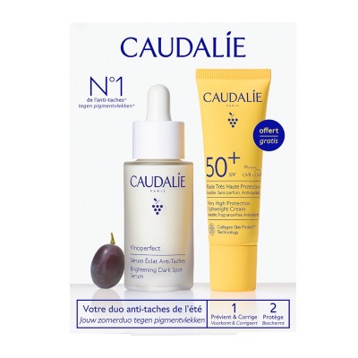 Caudalie Summer Duo Promo Vinoperfect Brightening Dark Spot Serum Ορός Προσώπου Λάμψης για Πανάδες 30ml & Vinosun Lightweight Cream Αντηλιακή Κρέμα Ελαφριάς Υφής SPF50+ 20ml