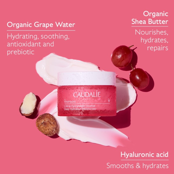 Caudalie Vinohydra  Deep Hydration Moisturizer, Ενυδατική Κρέμα Προσώπου  με Υαλουρονικό Οξύ & Πρεβιοτικά 50ml