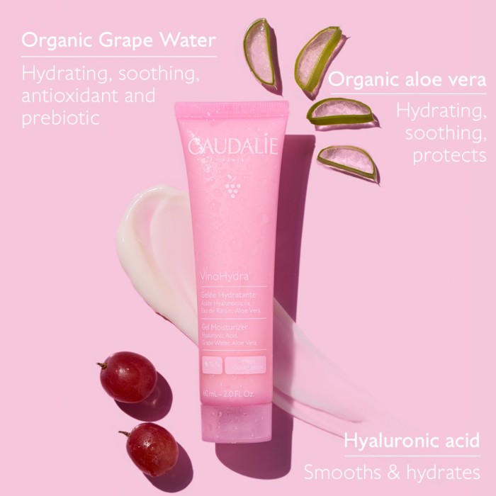 Caudalie VinoHydra Ενυδατικό Gel Προσώπου με Υαλουρονικό Οξύ & Aloe Vera 60ml