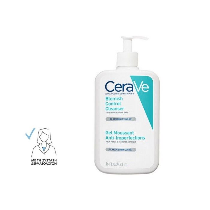 Cerave Blemish Control Cleanser-Τζελ Καθαρισμού Προσώπου Για Δέρμα Με Τάση Ακμής 473ml