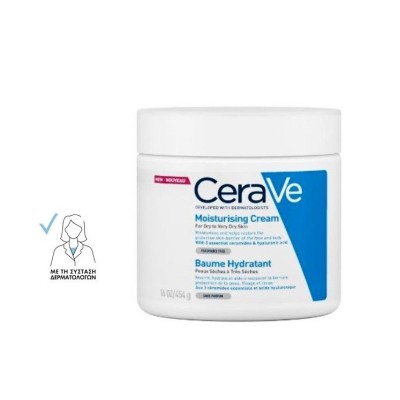CeraVe Moisturising Cream  Ενυδάτωση Προσώπου και Σώματος με Ceramides και Υαλουρονικό Οξύ 454gr