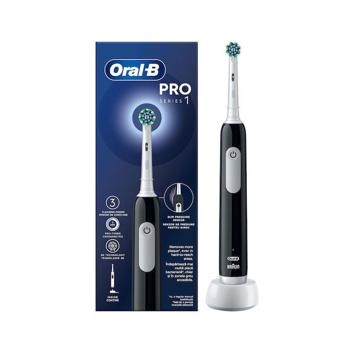 Oral-B Pro Series 1  Black Cross Action  με Χρονομετρητή και Αισθητήρα Πίεσης  1τμχ