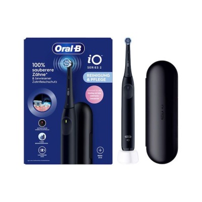 Oral-B iO Series 2 Black Ηλεκτρική Οδοντόβουρτσα με Αισθητήρα Πίεσης & Θήκη Ταξιδίου 